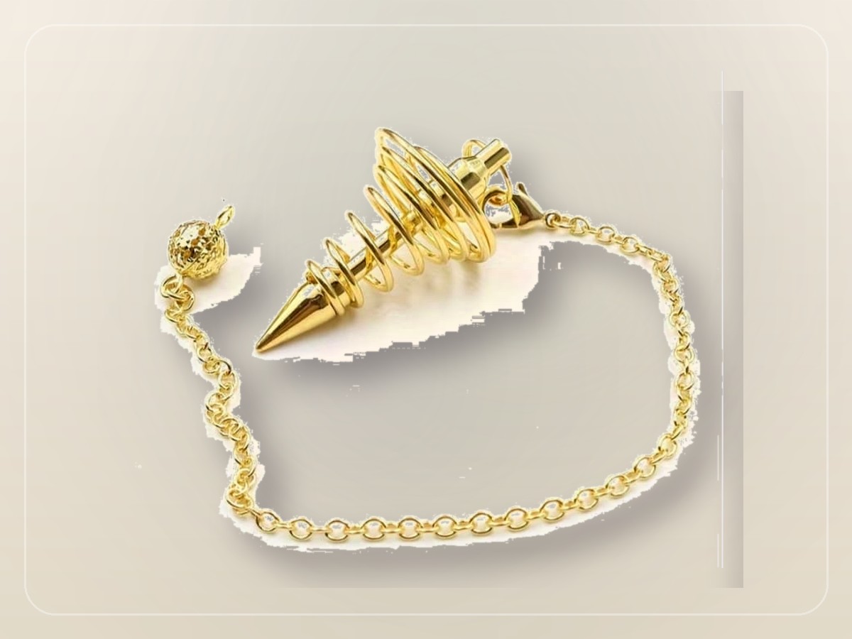 Péndulo dorado en espiral
